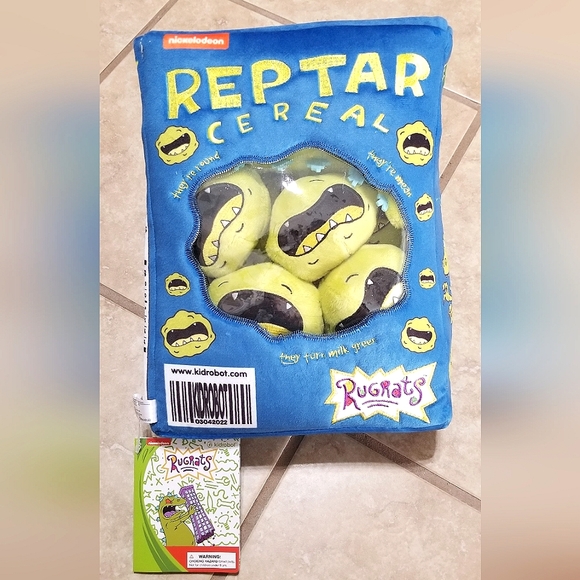 Kidrobot Rugrats Interactive Reptar Cereal Box Plush - Picture 1 of 5